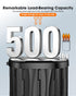 15'' 500 LBS New Upgraded XL Portable Toilet for Adults, Camping Toilet Tested With Lid & Removable Paper Holder