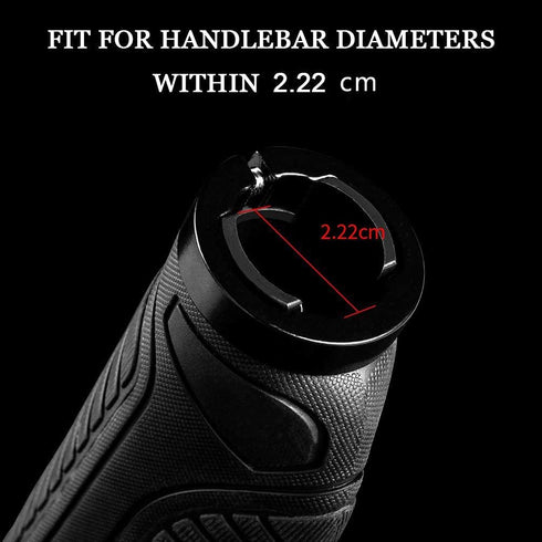ROCKBROS Mountain Bike Grips, Handlebar Grips with Double Aluminum Clamp Lock On for MTB BMX
