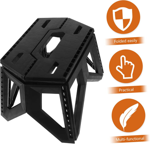 Packable Happyyami Collapsible Camping Stool Portable Folding Chair Entryway Bench Step Stool for Boys and Girls