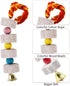 YOULJINTFA 2 Pcs Large Chicken Chewing Toy with Bell Chicken Coop Accessories Chick Beak Grinding Calcium Stone