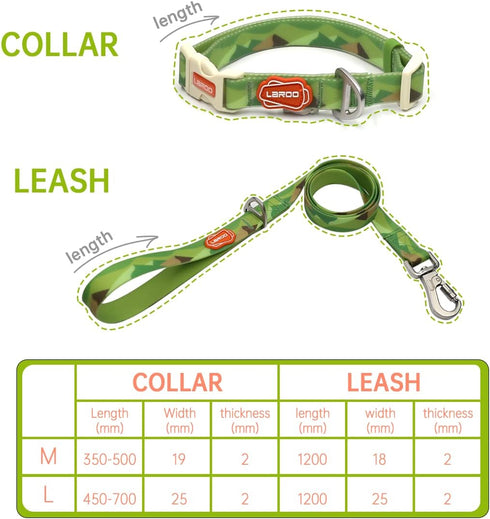 LaRoo Waterproof Dog Collar, Heavy Duty PVC Pet Collars for Training, Cool Design for Outdoor Playing