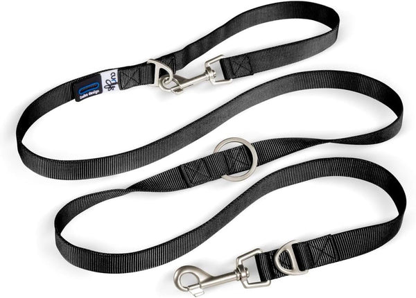 Adjustable Nylon Leash, Black, M