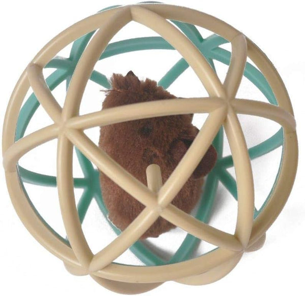 ALBOLET Cat Toy Ball, Cat Mouse Ball Cage, Squeak Mouse Toy, Cat Ball Toy for Fun and Play