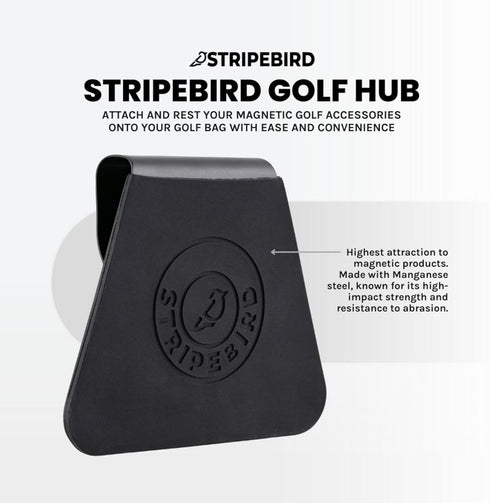 Steel Hub for Golf Magnet Accessories - Metal Attachment for Golf Bag to Easily Access Magnetic Products