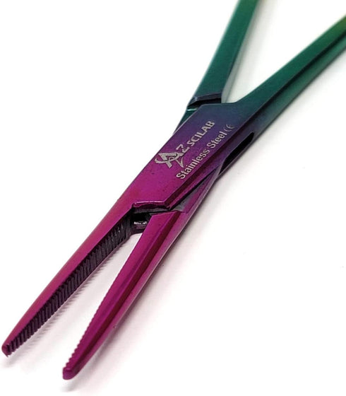 Dog Pet Ear/Nose Hair Puller Grooming Hemostat Locking Forceps Pliers, 5.5" (14cm), Straight (Lava)