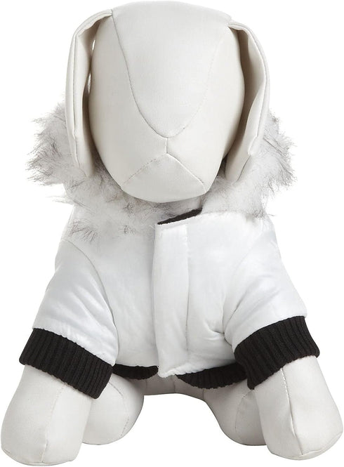 Pet Life Aspen Winter White Dog Jacket Parka - Dog Coat with 3M Thinsulate Insulation Technology for Small Medium and