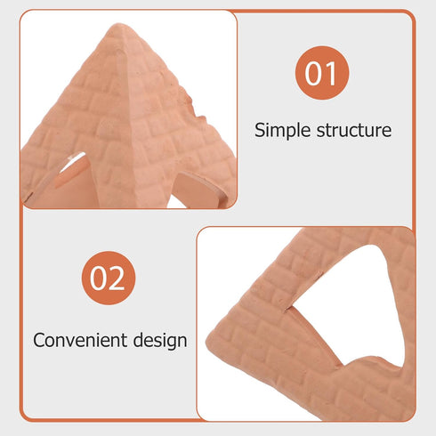 FOMIYES Aquarium Shrimp Breeding Cave and Fish Hiding Shelter Ceramic Pyramid Ornament for Fish Tank Breeding Habitat