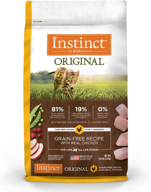 Instinct Original Grain Free Recipe with Real Chicken Natural Dry Cat Food, 11 lb Bag