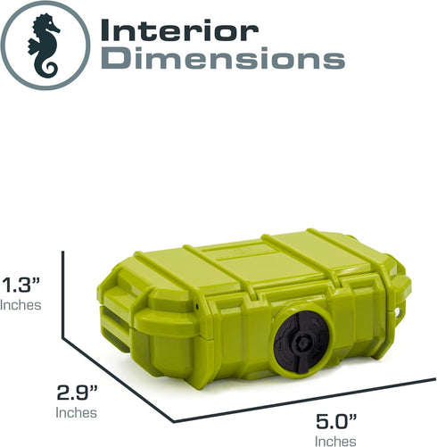 Seahorse 52 Portable Waterproof Dry Box, Hard Protective Micro Case, IP67 Waterproof for Earbuds & Small Devices