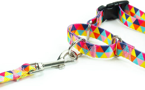 Weimostar Martingale Dog Collar, Quick Release Buckle Adjustable Soft Nylon Training Collar for Medium Dogs (Daisy