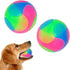 FineInno Large Light Up Dog Balls, 2 pcs Flashing Bouncy Glow in The Dark Interactive Jumping Ball for Large Dogs