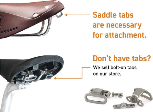 oopsmark U-Lock Holster for Kryptonite Bicycle Locks; Leather D-Lock Holder for Quiet Bike Ride