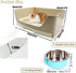 Chinchilla PINVNBY Rabbit Corner Litter Box with Drawer for Cage Small Animal Litter Pan Hanging Pet Feed Bowls Cage