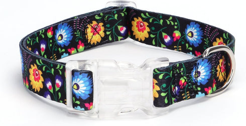 Adjustable Dog Collar for Small Medium Large Dogs, Soft Puppy Cats Collars with Multicolor Patterns (XS, Black)