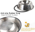 Stainless Steel Cat Bowl, 4 Pack - Non-Slip Metal Dog Bowls for Food and Water with Rubber Base