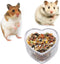 Hamster Transparent Glass Food and Water Dish - Cute Heart-Shaped Feeding Bowl for Hamster Hedgehog Small Pet