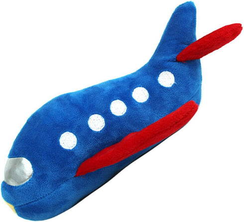 Zerodis Squeaky Dog Chew Toys, Plush Dog Toy Airplane Plush Dog Toys Cute Stuffed Pet Plush Toys Bite Squeaky Toy