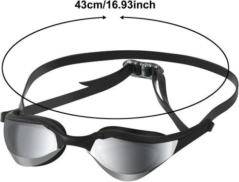Generic Swimming Swimming Goggles Adult, No Leaking Antifog Swim Goggles for Men,Professional Clear Vision Goggles