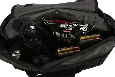 LA Police Gear MOLLE Utility Bag, Small Bug Out Tactical Range Bag, Black