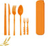 ZQtyf Straw Portable Travel Utensils with Case, Reusable Camping Utensil Sets for Lunch