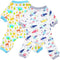 2-Pack Pet Clothes Puppy Cute Pajamas - Cotton Rompers for Dogs, Cats Jumpsuits, Plane & Giraffe, XL