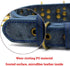 The Mighty Large Spiked Studded Dog Collar, Durable & Stylish Protection for Large Dogs, Blue Size S
