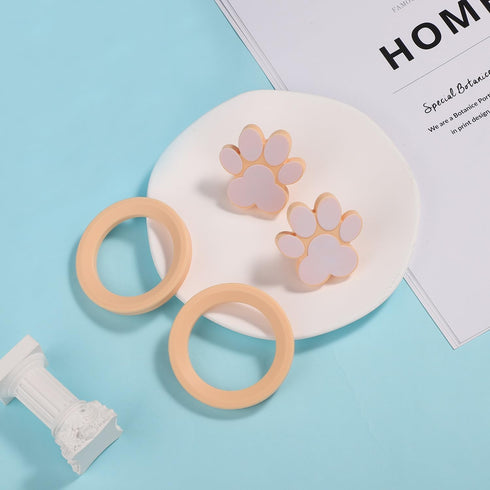 Silicone Plug and Stand for Dog Treat Toy, 2pcs Paw Stoppers and 2pcs Round Stands for Holders