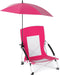 Goplus Beach Chair with Umbrella, 330lbs Folding Backpack Chairs for Adults with