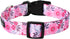 Maca Bates Designer Flower Pink Cute Dog Collar Spring Collars for Girl Female Para Perros Chihuahua Pitbull Birthday Gift for Small Medium Large Puppy
