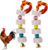 YOULJINTFA 2 Pcs Large Chicken Chewing Toy with Bell Chicken Coop Accessories Chick