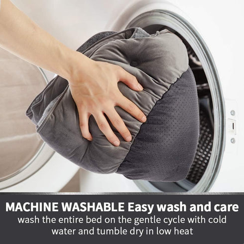 Small Dog Bed for Small Dogs, Cat Beds for Indoor Cats, Extra Soft & Machine Washable with Anti-Slip Bottom, Grey, 20