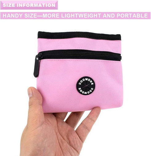 COOWONE Dog Treat Pouch with Clicker, Detachable Training Bag, 900D Oxford Cloth, Magnetic Closure for Small Dog Walking
