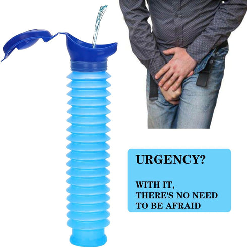 Queuing-2 Pack 750ml Emergency Urinal for Kids Adult,Portable Reusable Outdoor Urinal Potty Pee Bottle, Outdoor