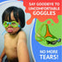 Frogglez Anti-Fog Swimming Goggles for Kids under 10 - Recommended by Swim Instructors, Premium Pain-Free Strap