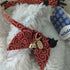 PetSoKoo Bunny Ears Cat Collar with Japan Lucky ‘???’ Charm, Red Safety Breakaway Bowtie Kitten Collar with Bell