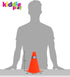 7 Inch (Set 12) Kiddie Play Traffic Cones Sports Soccer Drills Agility Training Orange Cones for Kids