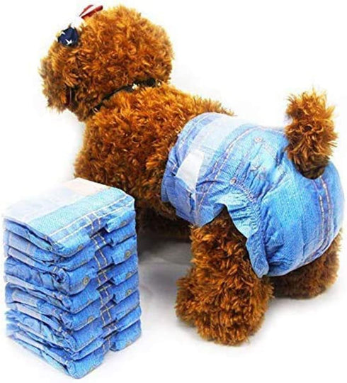 Pet Soft Dog Diapers Female, Disposable Dog Diapers, Cat Diaper for Female Cats, 8pcs Small