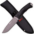 MTech USA Fixed Blade Knife, Grey TiNite Coated Stainless Steel Blade with Black Nylon Fiber Handle, Full Tang