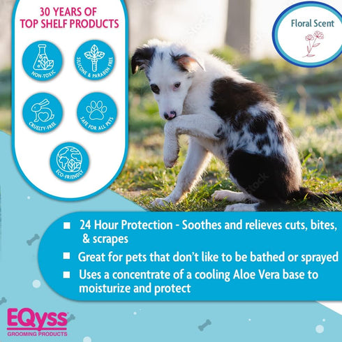 EQyss Micro-Tek Leave-On Pet Gel, Soothe Dry Irritated Skin, Stops Itching, Scratching, Biting, Licking Hot Spots for