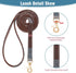 EXPAWLORER Dog Leash and Collar Set - Adjustable Cute Plaid Bow Tie and Bandana Collar, Tangle Free Leash