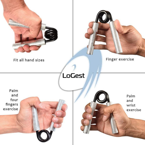 Logest Metal Hand Grip Strengthener, 100LB-350LB Heavy-Duty Grip Trainer with Gift Box for Home Gym
