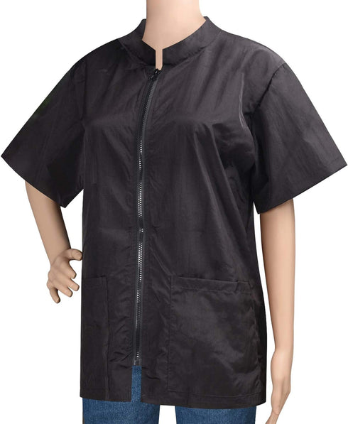 Noverlife L Size Pet Grooming Jacket with Full Zipper - Anti-Static Smock for Dog Cat Beauty, Water Resistant Barber