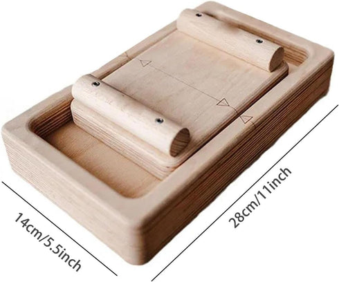 BMHGS Wooden Finger Exerciser, WhiteOak Crimp Clash, Tug of War for Climbers, Combines Armwrestling with Tug-of-War