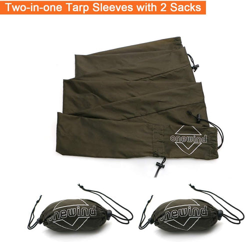 Onewind Premium Hammock Tarp Sleeve, 12ft Camping Tent Rain Fly, Lightweight and Durable Water Resistant