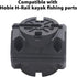 Kayak Rail Adapter - Compatible with Hobie H-Rail, Kayak Fishing Accessories (Black)