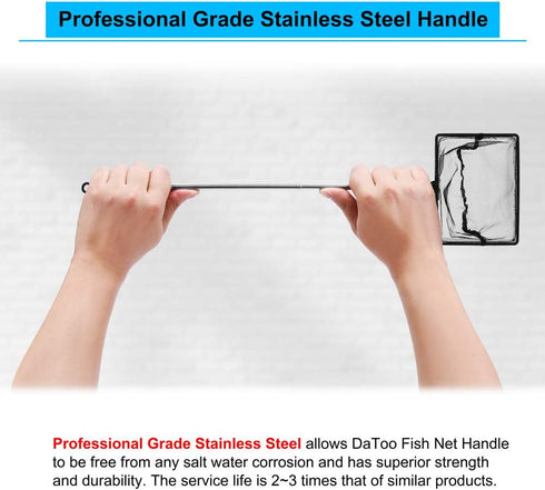 5 Inch Aquarium Fish Net for Betta Fish Tank – Nano Nylon Net with Extendable Handle 10-25 Inch, 1 Yr Warranty