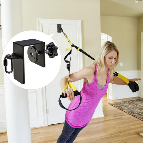 SELEWARE Door Anchor for Resistance Bands - Home Gym Workout Door Mount Attachment for Strength Training