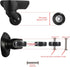 OwnMy 50mm x 18mm Set of 4 Luggage Suitcase Replacement Wheels, Rubber Swivel Caster