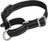 Reflective Martingale Collar for Dogs, Quick Snap Buckle Anti-Pull Nylon Safe Slip Collar for Easy Walking (Black,