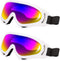 Ski Goggles Pack of 2 - Snowboard Motorcycle Glasses for Boys Girls Youth Men Women